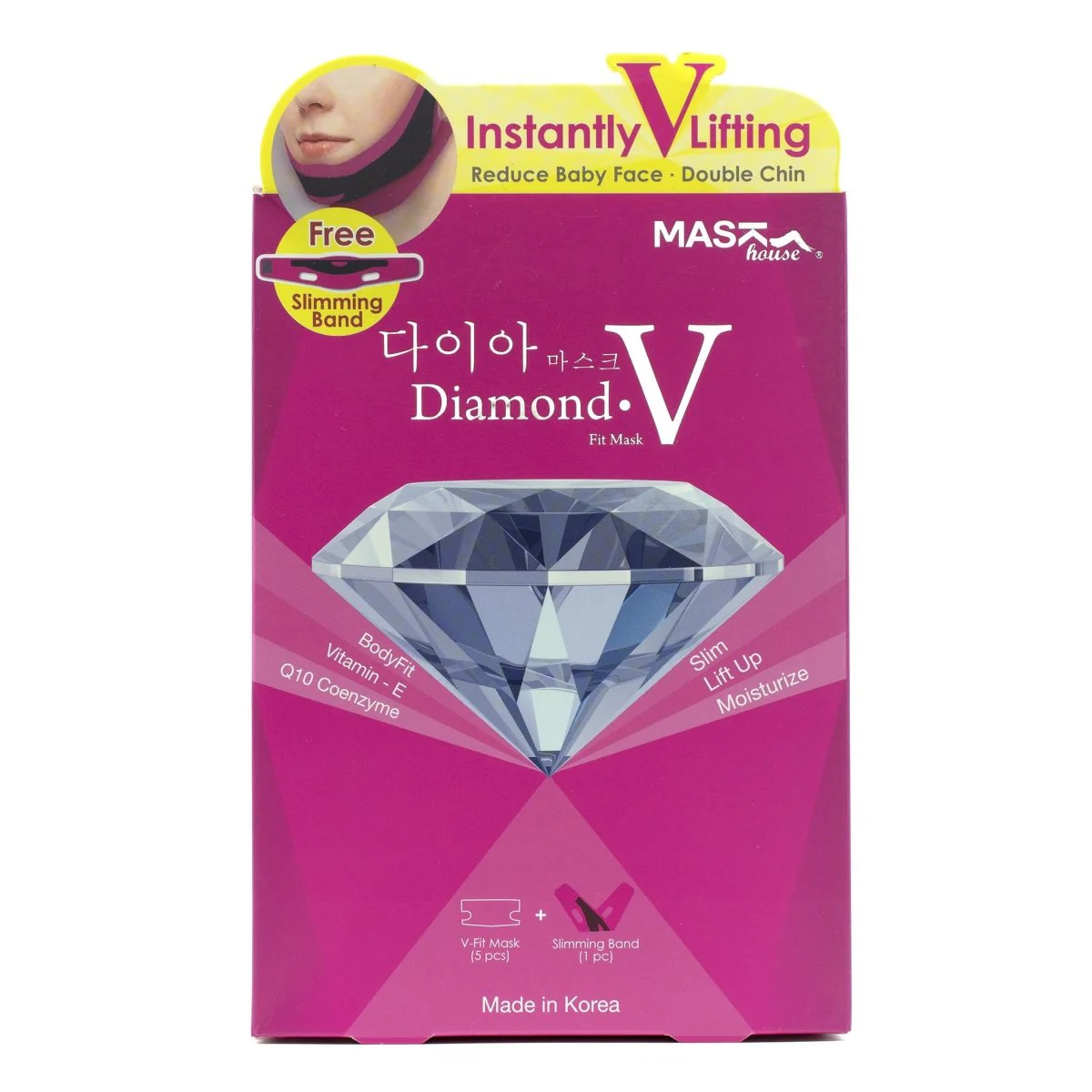 Diamond V Fit Mask Box Set (5 V-Fit Mask + 1 Slimming Band)