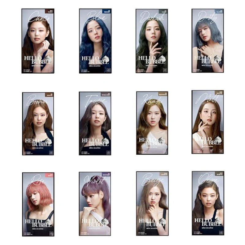 Hello Bubble X Black Pink Foam Hair Colour New