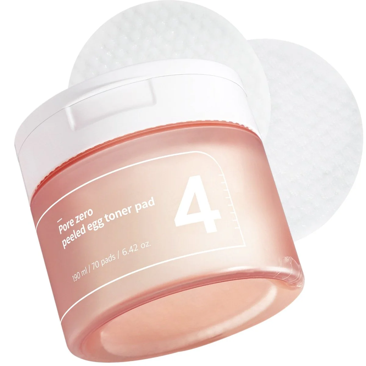 No.4 Pore Zero Peeled Egg Toner Pad 190ml (70ea)