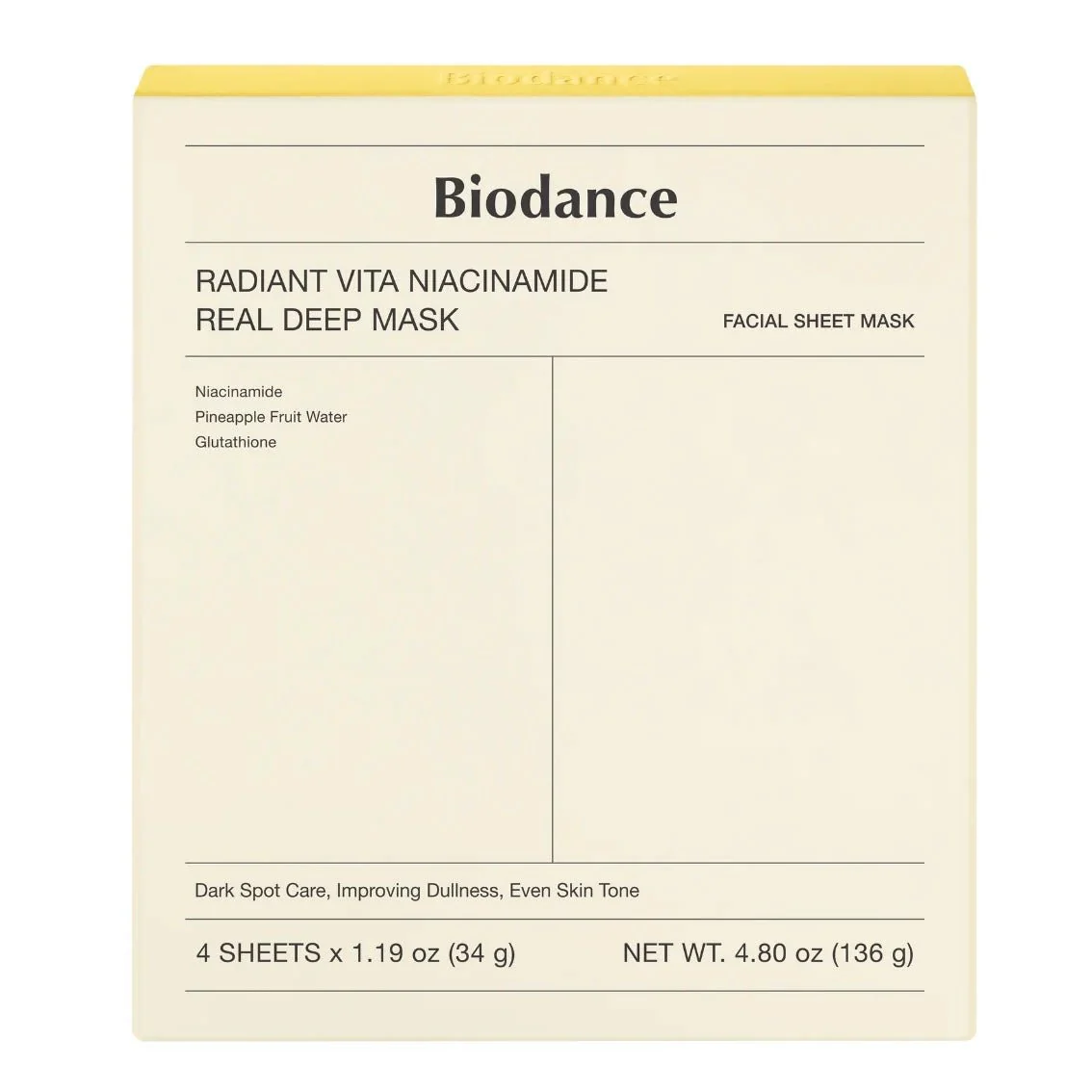 Radiant Vita Niacinamide Real Deep Mask 34g
