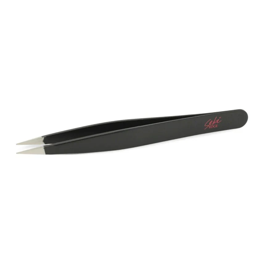 SS-501 Black Stainless Steel Pointed Tweezer - Image 2